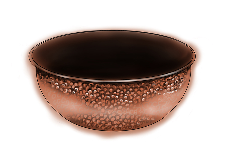 image of a bowl made from copper